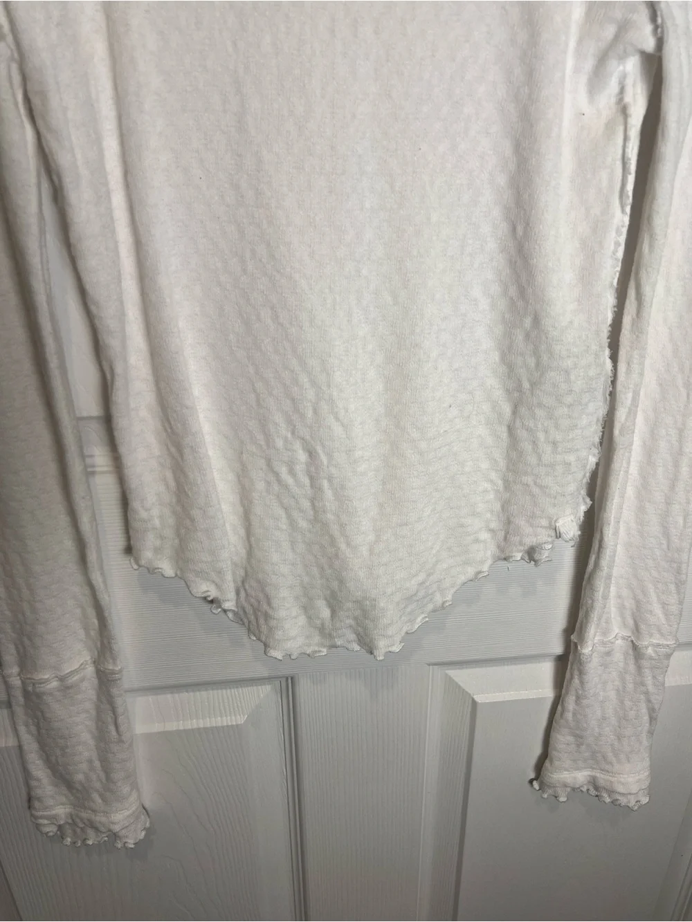 We the free white Sarah pointelle turtle neck size medium - Picture 6 of 9